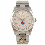 HERO CONSUME ROLEX STAINLESS STEEL AIR-KING WRISTWATCH WITH DOMINOS PIZZA DIAL