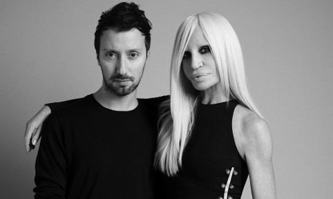 Anthony Vaccarello and Donatella Versace